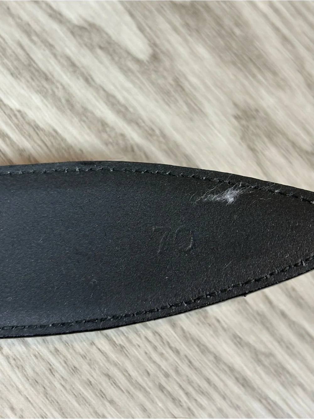 Salvatore Ferragamo Black Leather Belt with Subtle Logo Stamp